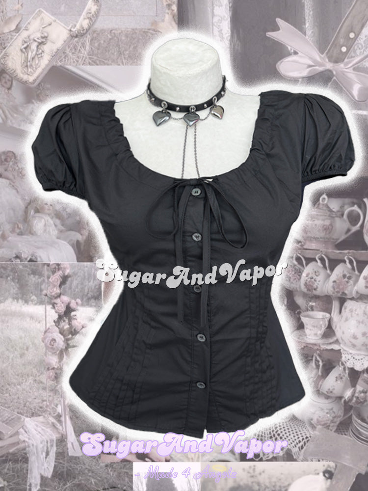 Celestine Vintage Doll Puff Sleeve Blouse Top