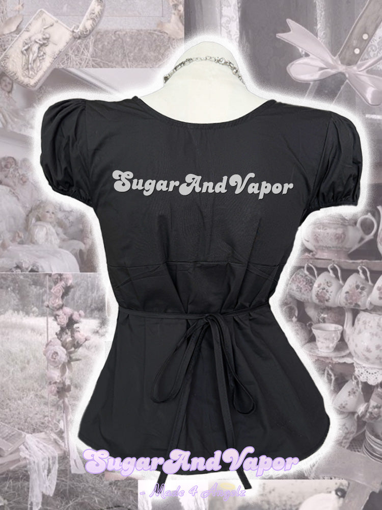 Celestine Vintage Doll Puff Sleeve Blouse Top