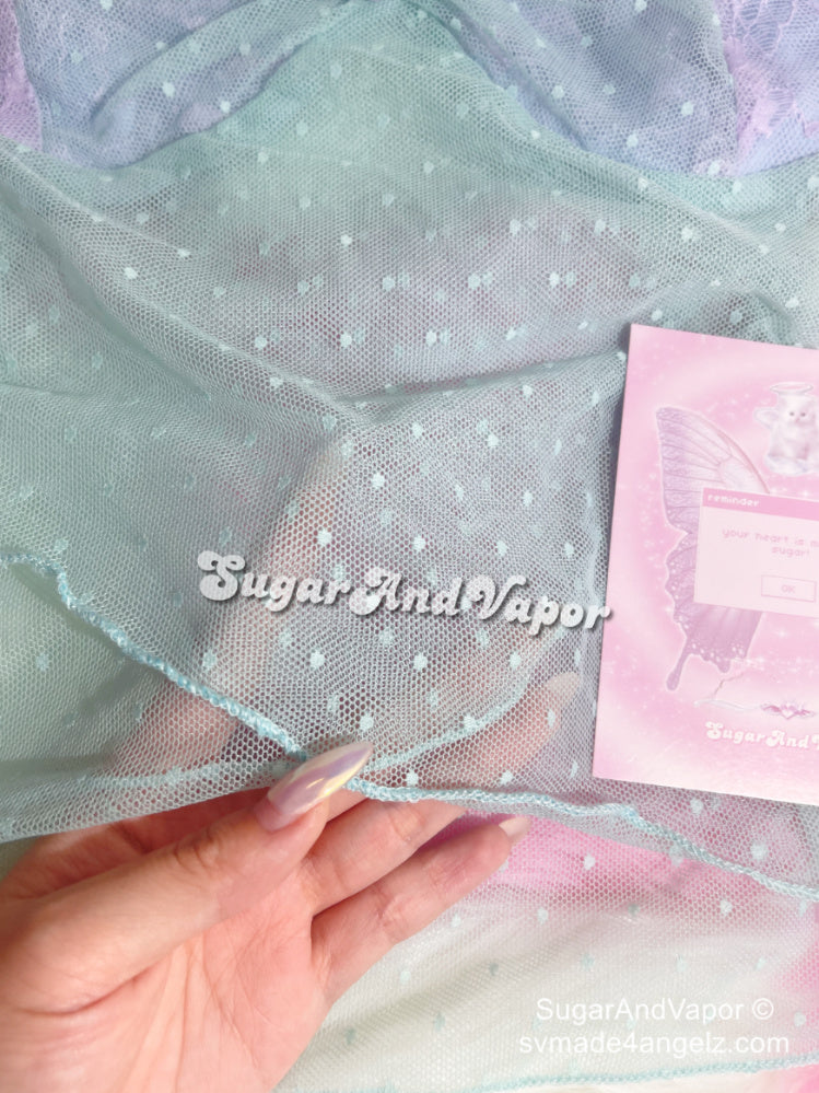 Ariel Mermaid Mesh Crop Top-TOPS-SugarAndVapor