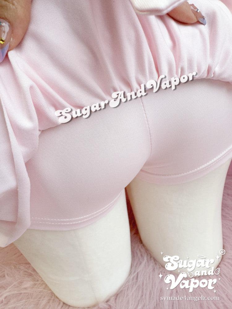 Asasia Baby Pink Bows Mini Ruffled Skirt-Skirts-SugarAndVapor