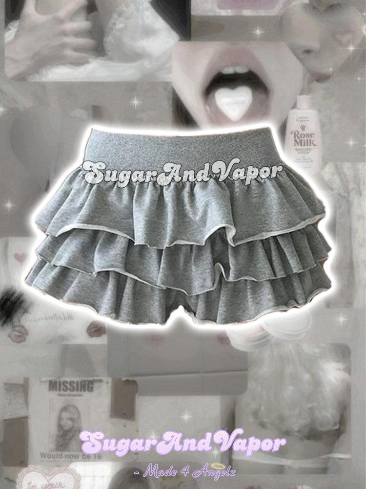 Azalea Girly Basic Ruffled Mini Skirt-Skirts-SugarAndVapor