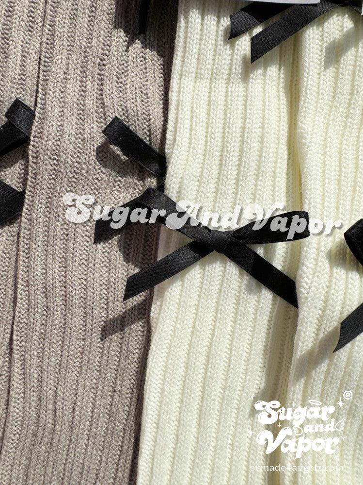 Carlotta Multi Ribbons Coquette Arm/Leg Warmers-SOCKS & TIGHTS-SugarAndVapor