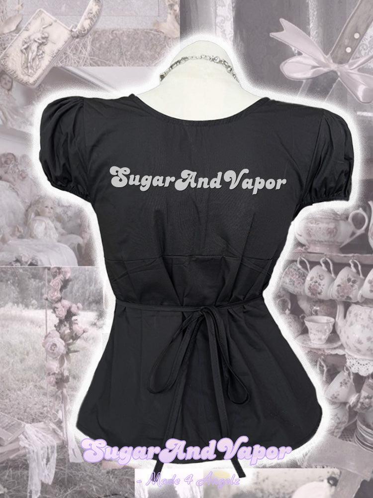 Celestine Vintage Doll Puff Sleeve Blouse Top-TOPS-SugarAndVapor