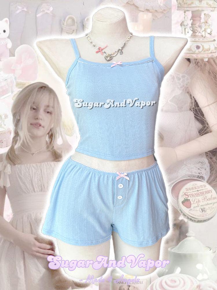 Clarise Soft Home Casual 2 Pieces Loungewear Set-TOPS-SugarAndVapor