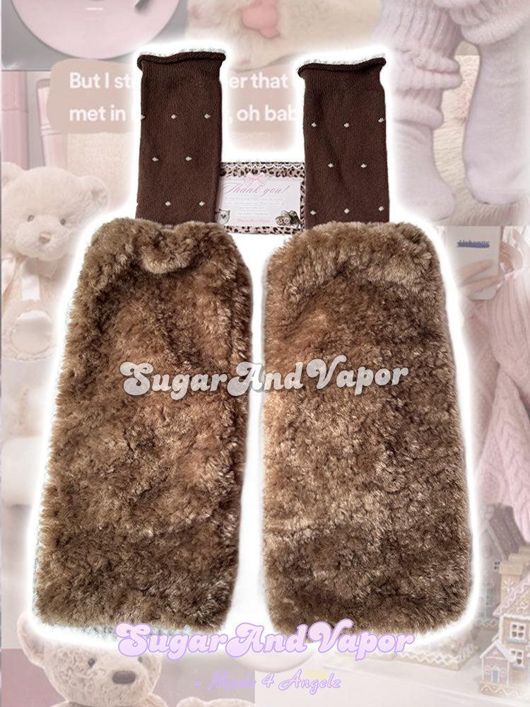 Cute Animal Mood Plush Furry Leg Warmers-SOCKS&TIGHTS-SugarAndVapor