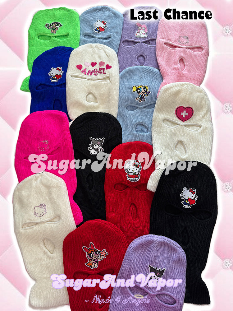 Cute Graphic Grunge Knitted Ski Mask-Masks-SugarAndVapor