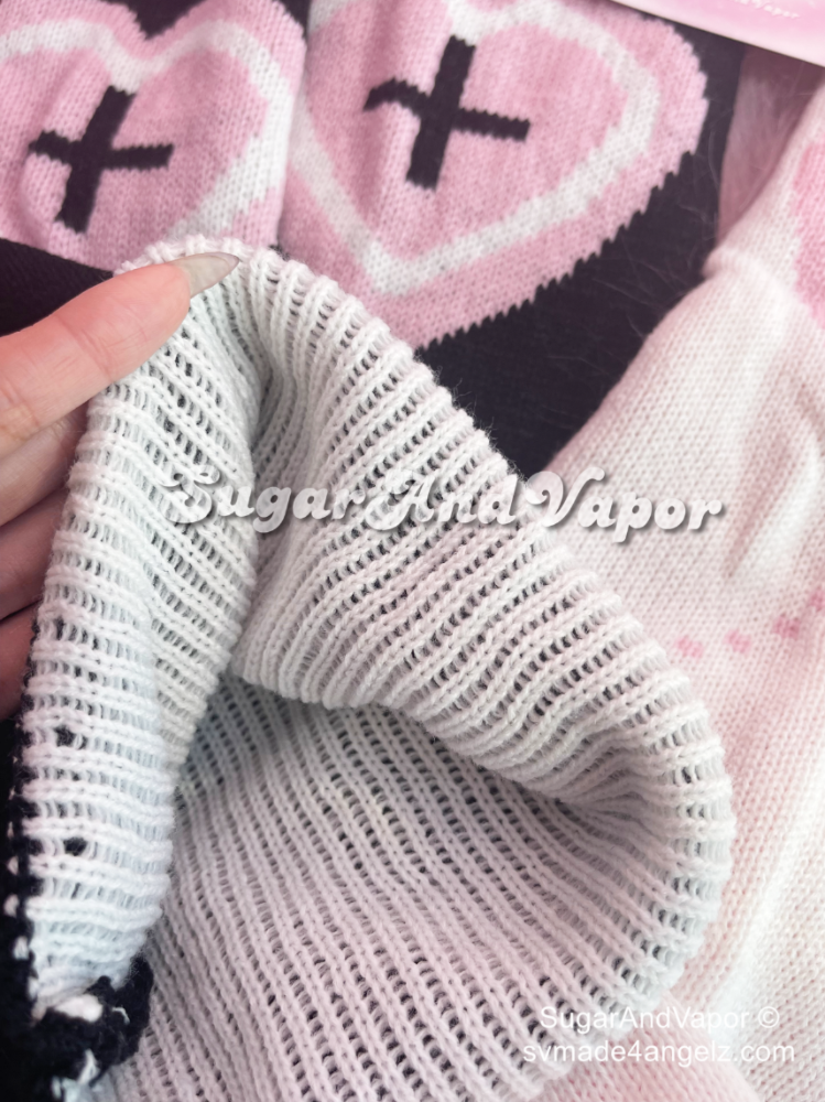 Cute Heart Reversible Leg Warmers-SOCKS & TIGHTS-SugarAndVapor