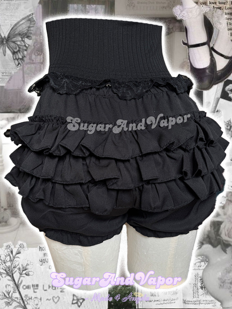 Dark Cross Prayer Bloomers Layered Skort-Skirts-SugarAndVapor