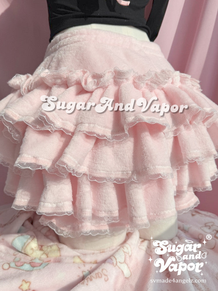 Eliana Doll Warm Fleece Flared Skort-Skirts-SugarAndVapor