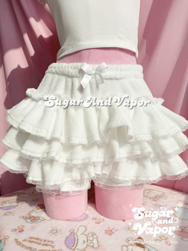 Eliana Doll Warm Fleece Flared Skort-Skirts-SugarAndVapor