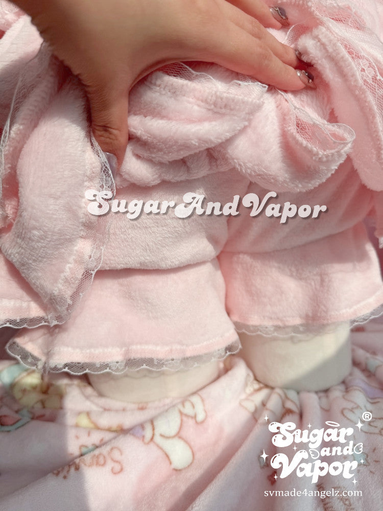 Eliana Doll Warm Fleece Flared Skort-Skirts-SugarAndVapor