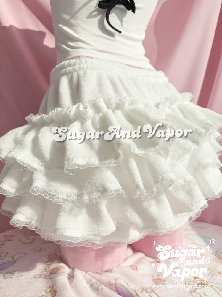 Eliana Doll Warm Fleece Flared Skort-Skirts-SugarAndVapor