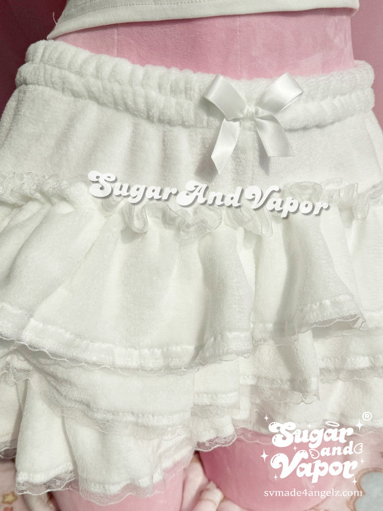 Eliana Doll Warm Fleece Flared Skort-Skirts-SugarAndVapor