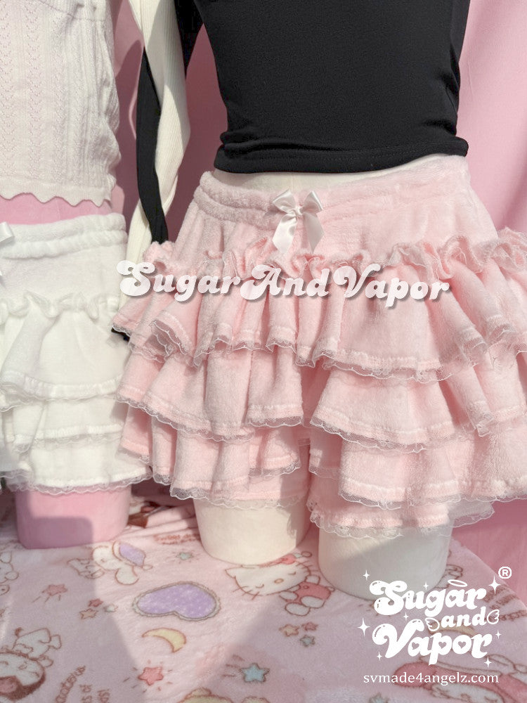 Eliana Doll Warm Fleece Flared Skort-Skirts-SugarAndVapor