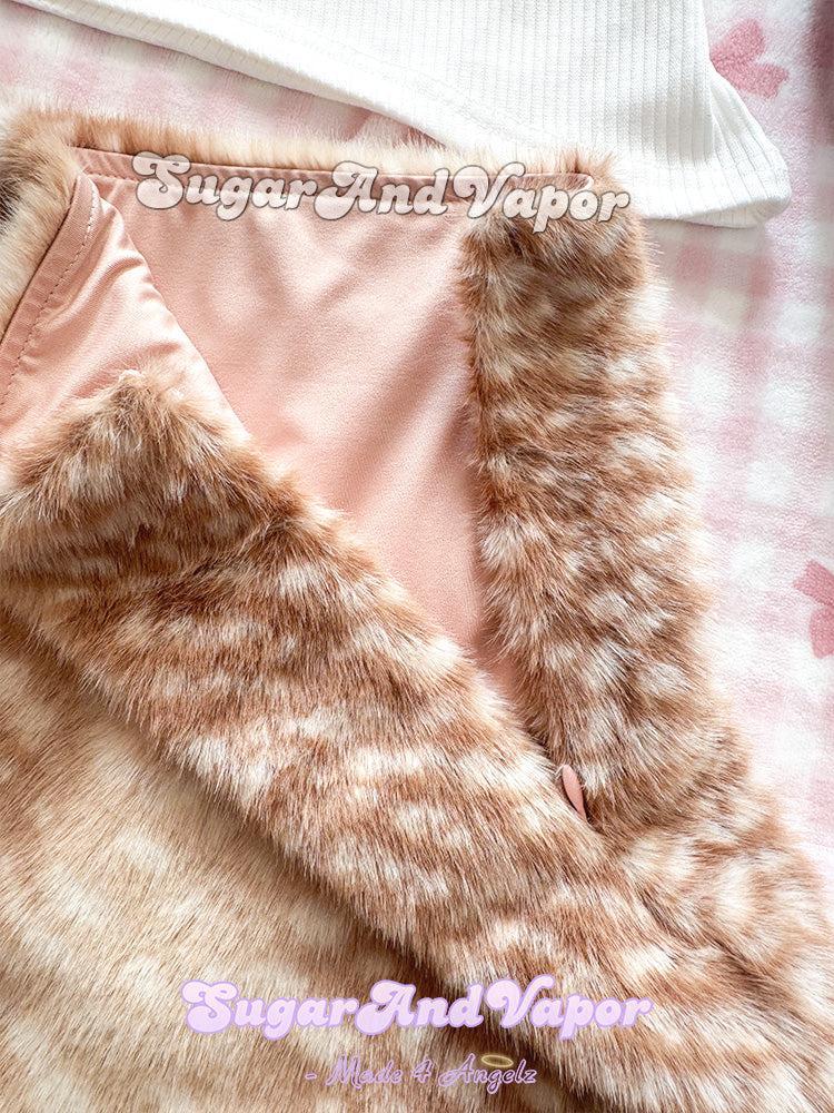 Fawn Dream Bambi Furry Pink Bow Mini Skirt-Skirts-SugarAndVapor