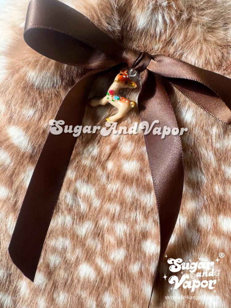 Fawn Dream Furry Leg Warmers with Gifts Bambi Ribbon Pins-Leg Warmer-SugarAndVapor