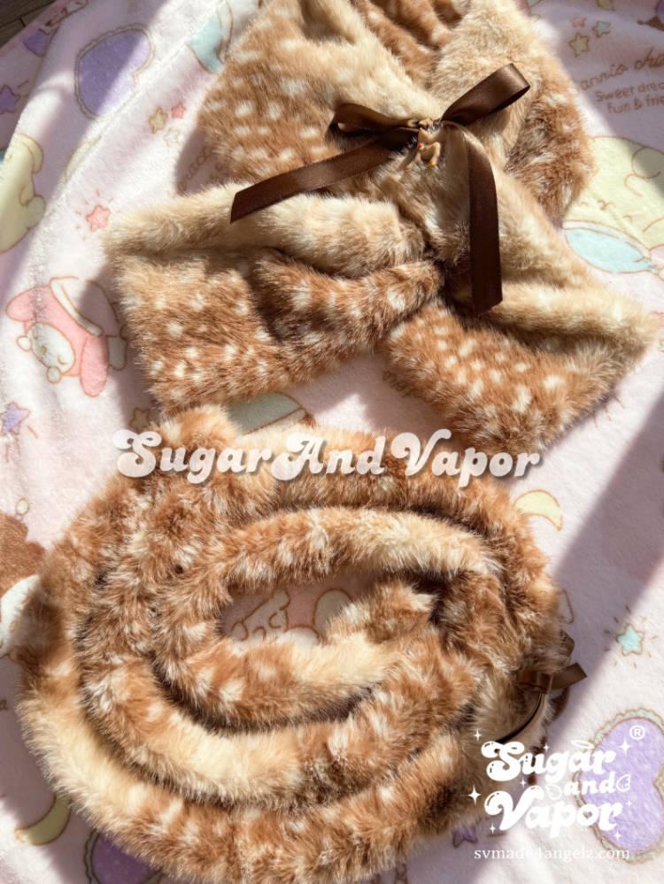 Fawn Dream Furry Scarf & Ear Warmers-Leg Warmer-SugarAndVapor
