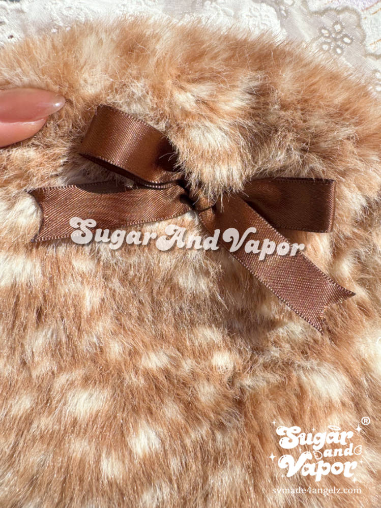 Fawn Dream Lace Furry Coquette Mini Bag-BAGS-SugarAndVapor