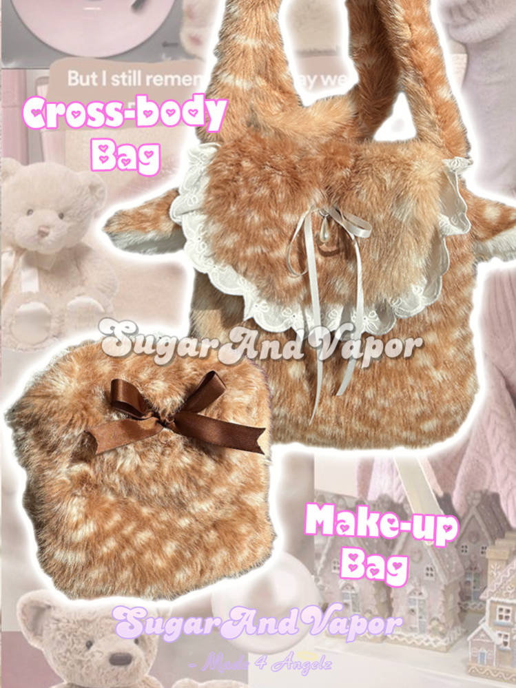 Fawn Dream Lace Furry Coquette Mini Bag-BAGS-SugarAndVapor