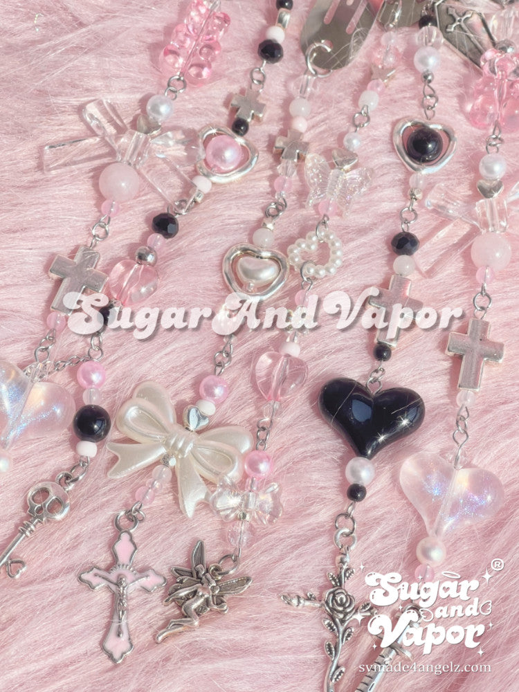 Handmade Aesthetic Beaded Hair Clips-Hair ACC-SugarAndVapor