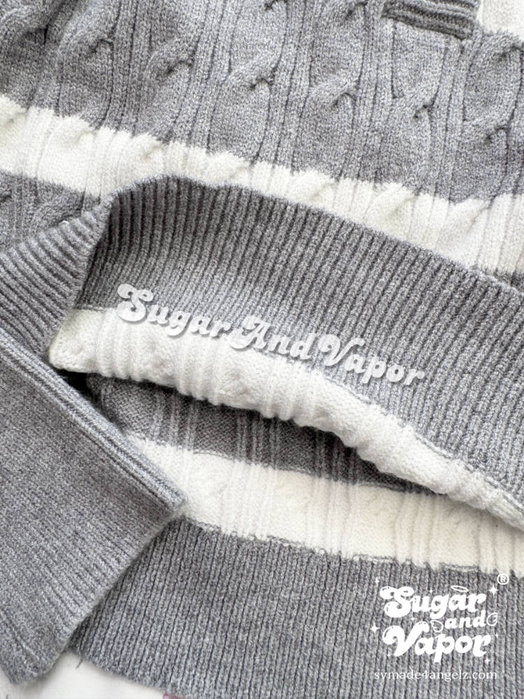 Ivy Grey Cozy Cable Knit Sweater + Lace Cami Set-TOPS-SugarAndVapor