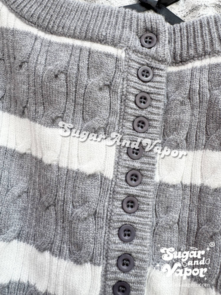 Ivy Grey Cozy Cable Knit Sweater + Lace Cami Set-TOPS-SugarAndVapor