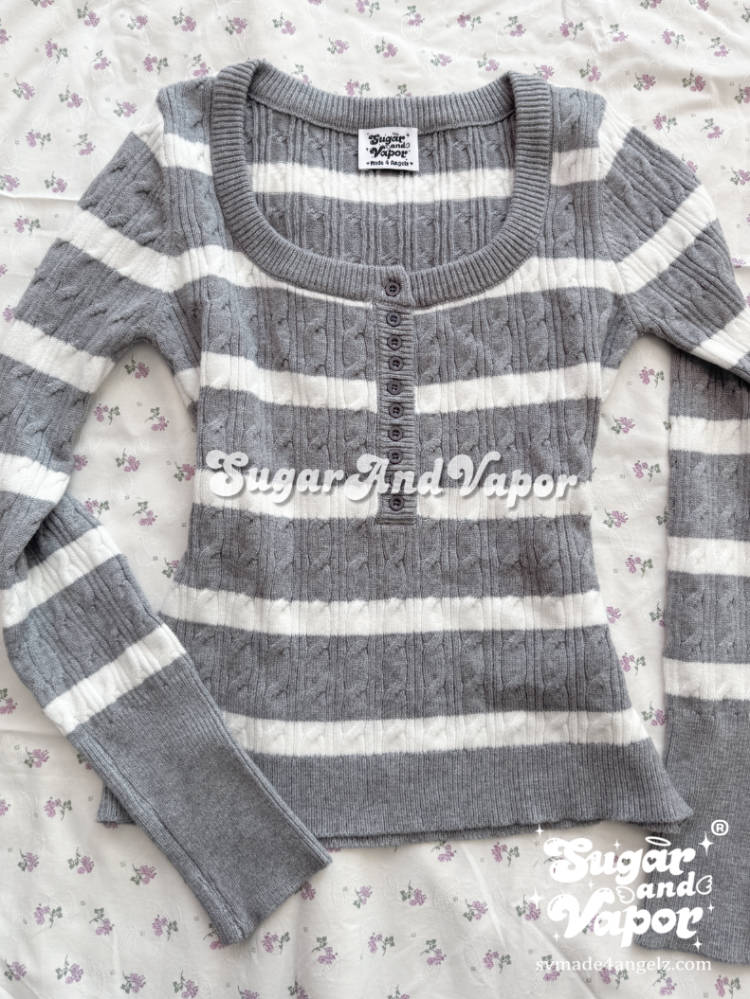 Ivy Grey Cozy Cable Knit Sweater + Lace Cami Set-TOPS-SugarAndVapor