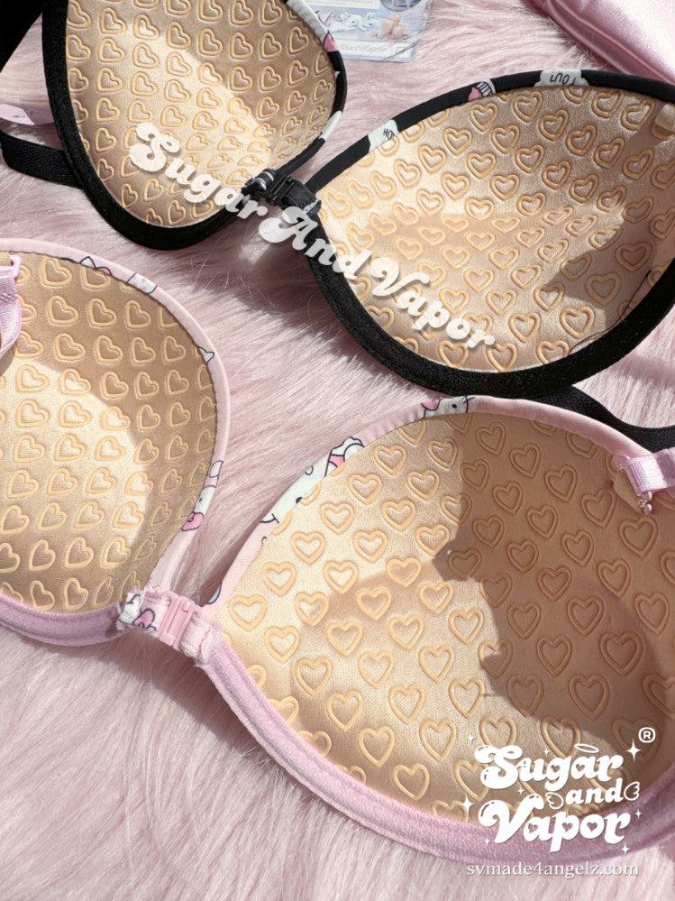 Kawaii Kitty Underwire Support Bra-Lingeries-SugarAndVapor