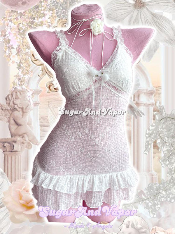 Lethia See-through Ruffle Summer Dress-DRESSES-SugarAndVapor