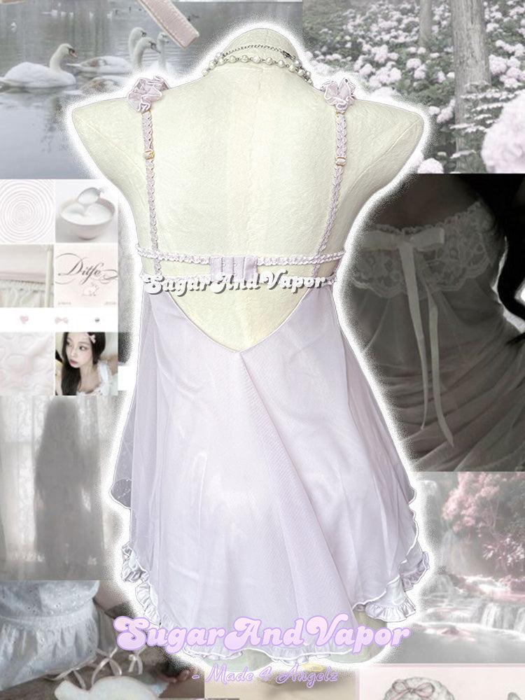 Lilienne Misty Lavender Fairy Babydoll Dress-Dress-SugarAndVapor