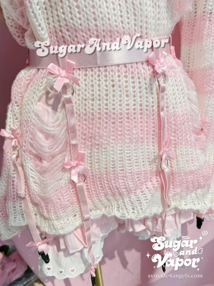Lilith Ribbon Bows Leg Garter Belt-BELTS-SugarAndVapor