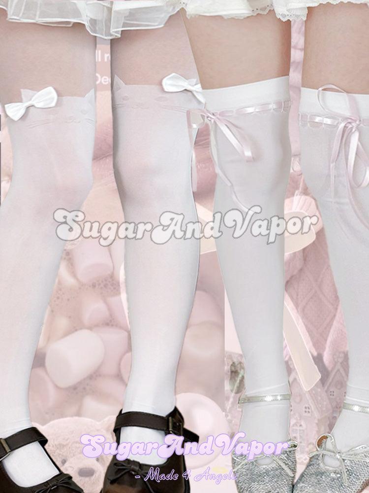 Lulu Coquette Bows Thigh-High & Tights Duo-SOCKS & TIGHTS-SugarAndVapor