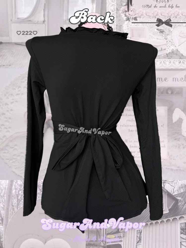 Melrose Soft Gothic Ruffle Babydoll Top-TOPS-SugarAndVapor