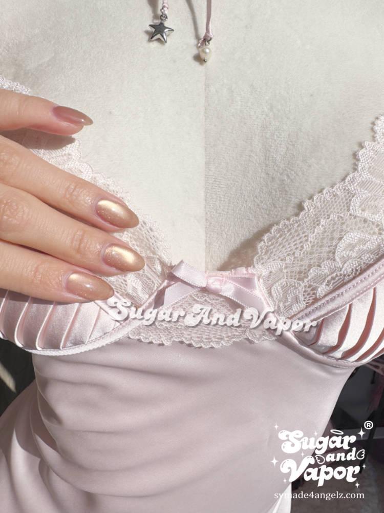 Mira Pearl Blush Satin Midi Fairy Dress-DRESSES-SugarAndVapor