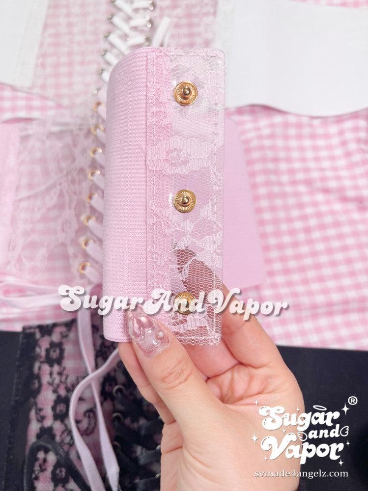 Ophelia Pvc Lace Corset Belt-BELTS-SugarAndVapor