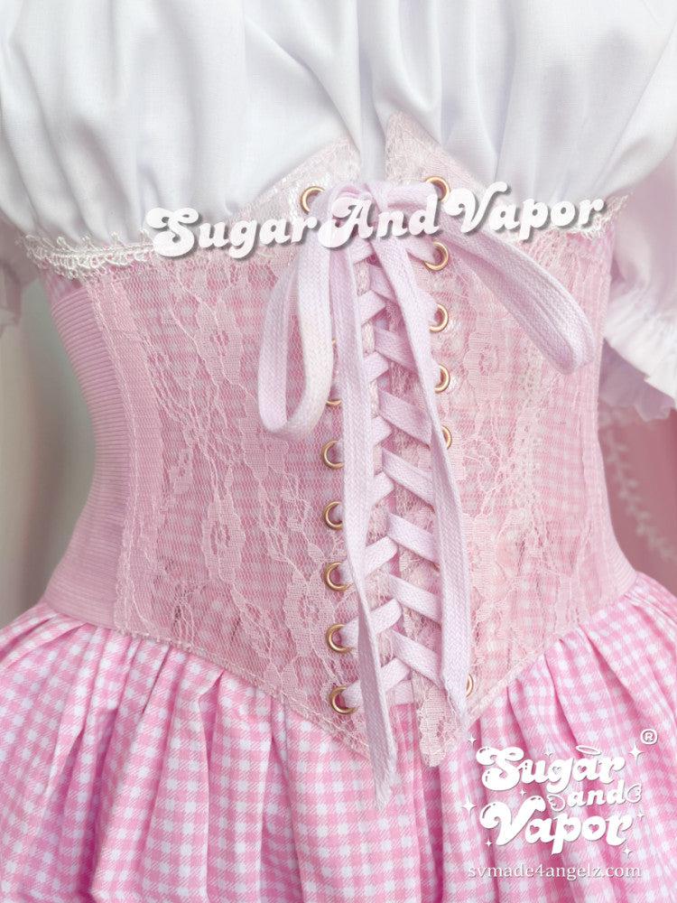 Ophelia Pvc Lace Corset Belt-BELTS-SugarAndVapor