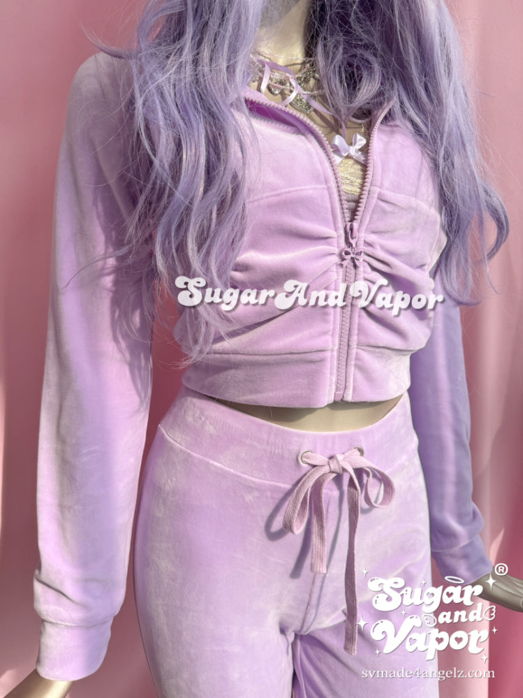 Tiana Luxe Velour 2 Pieces Pants Tracksuit Set-TOPS-SugarAndVapor
