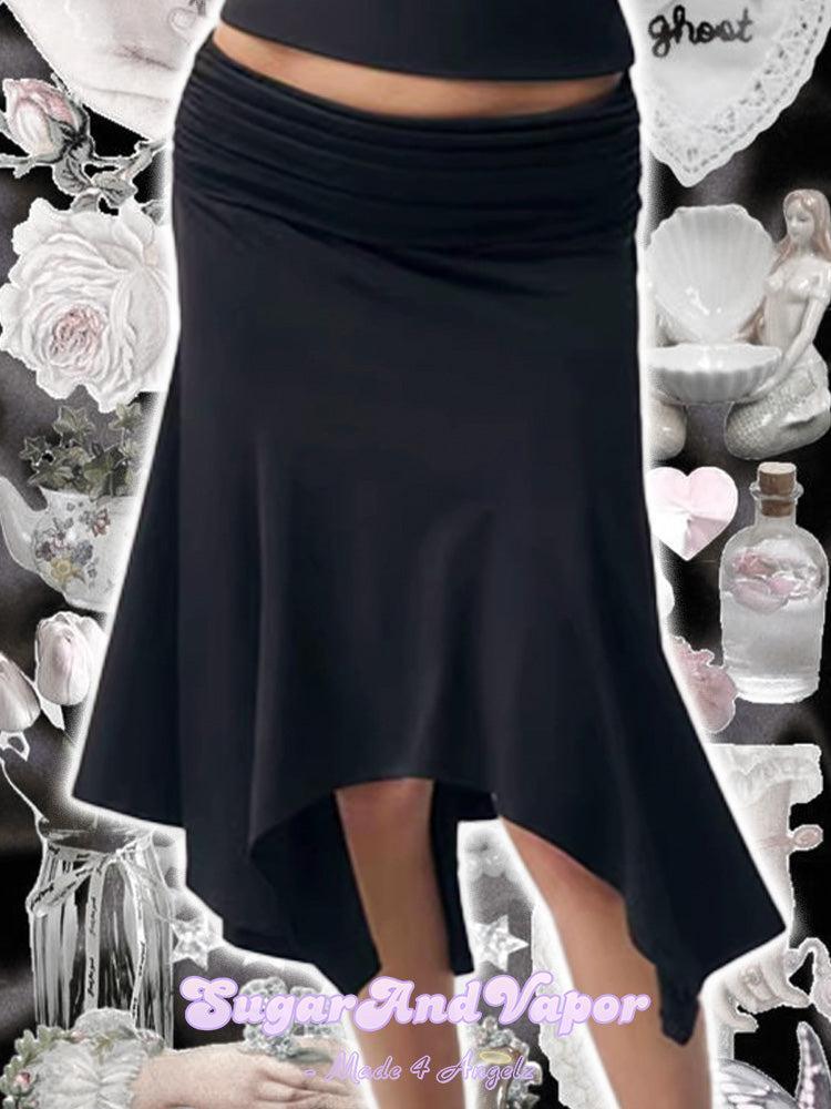 Vesper 90s Low Rise Mermaid Midi Skirt-Skirts-SugarAndVapor