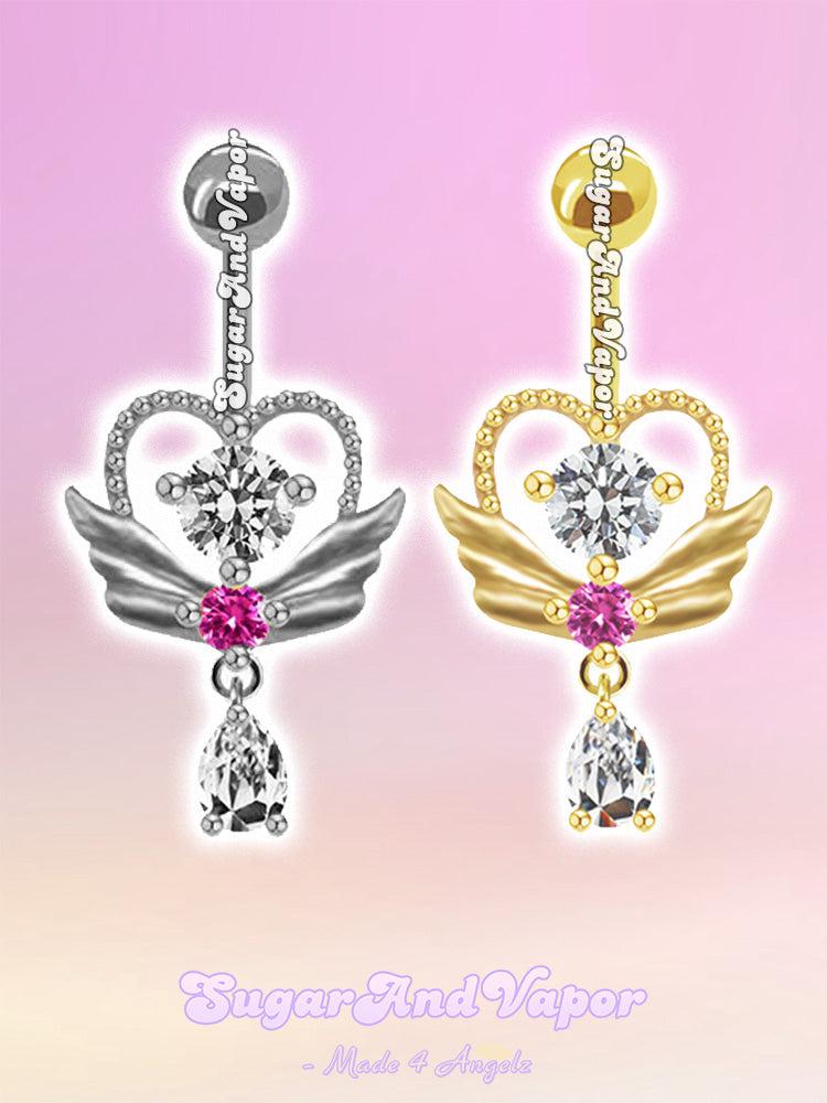Anya Angel Heart Shifter Belly Ring-Belly Ring-SugarAndVapor