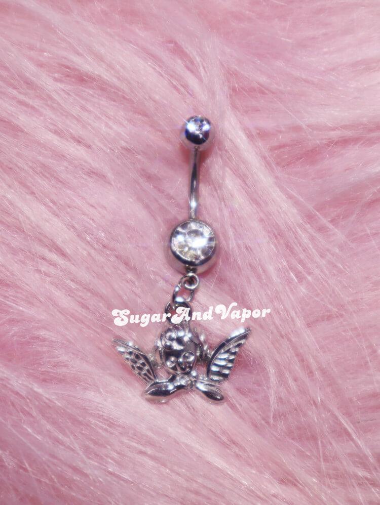 Bling Cherub Angels Belly Ring-Belly Ring-SugarAndVapor