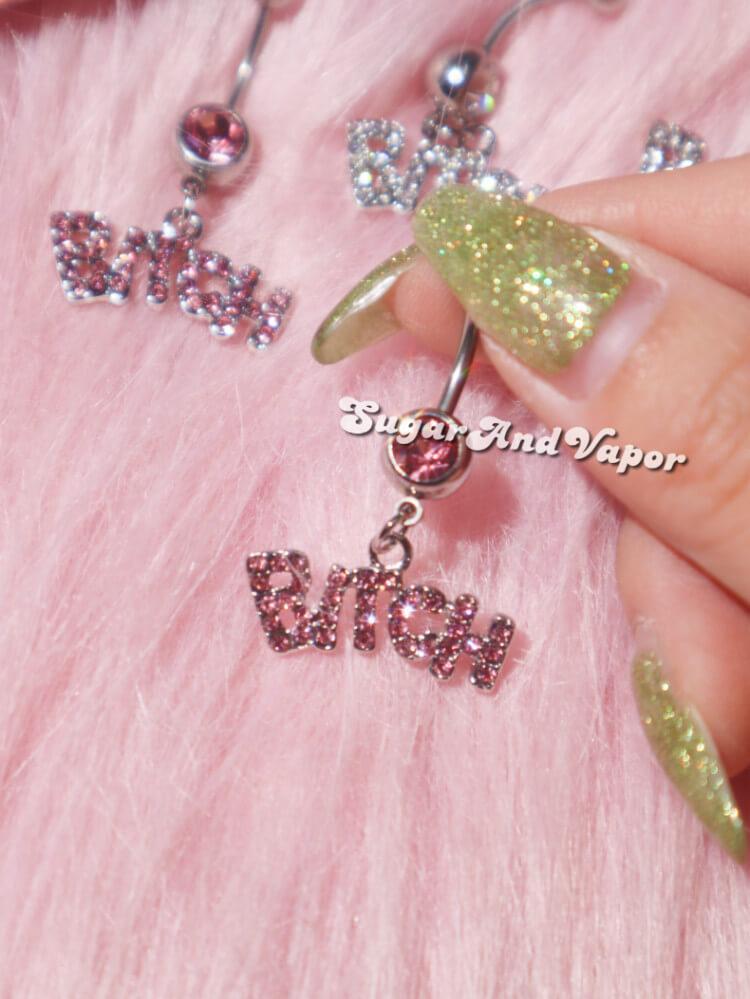 Bling Y2K B!tch Belly Ring-Belly Ring-SugarAndVapor