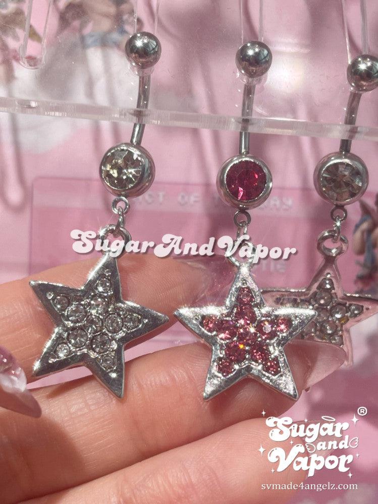 Bling Y2K Star Belly Ring-Belly Ring-SugarAndVapor