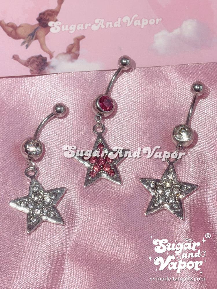 Bling Y2K Star Belly Ring-Belly Ring-SugarAndVapor