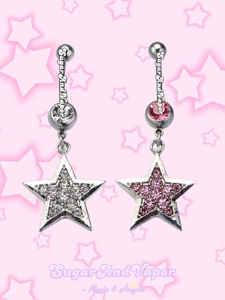 Bling Y2K Star Belly Ring-Belly Ring-SugarAndVapor