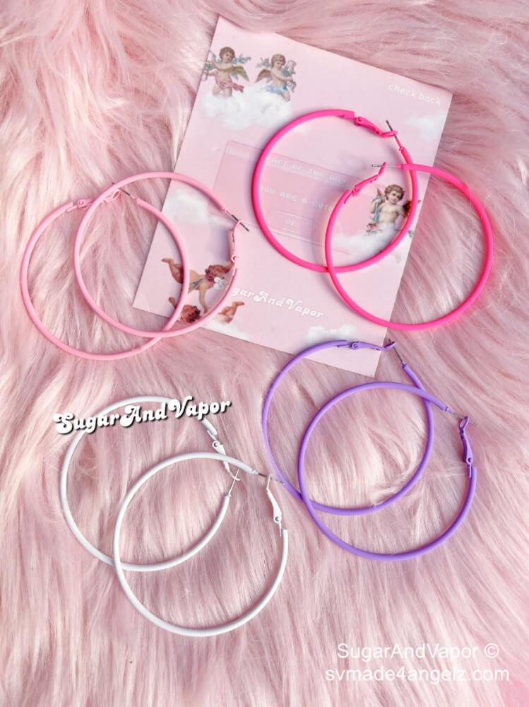Candy Colorful Hoop Earrings-EARRINGS-SugarAndVapor