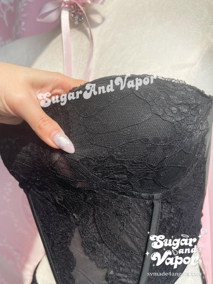 Celeste Lace Mesh Corset Dress Set-DRESSES-SugarAndVapor