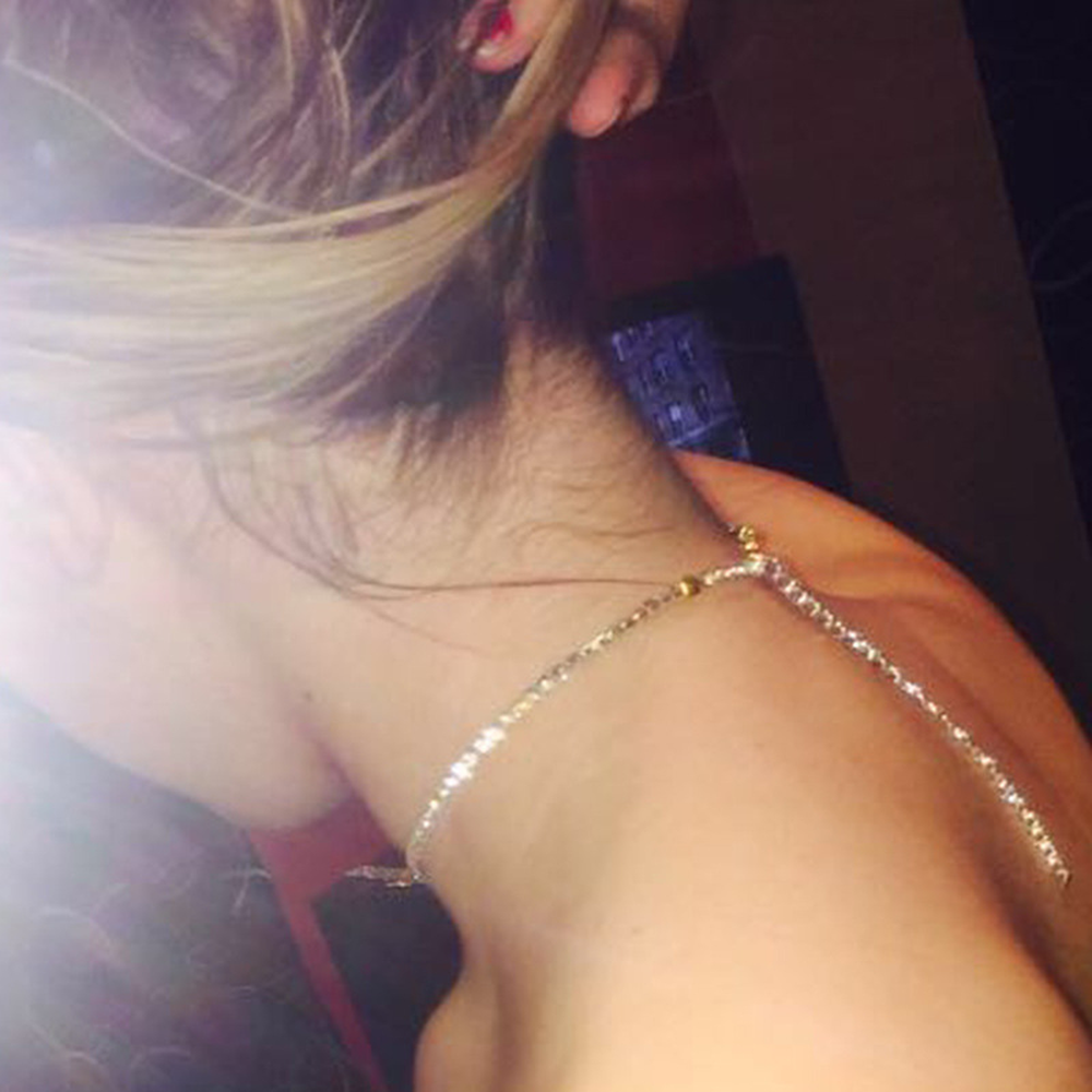 Crystal Rhinestone Thin Choker Necklace-NECKLACES-SugarAndVapor