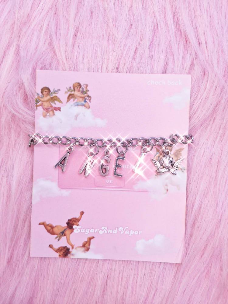 Custom Letters Angel Chain Choker-NECKLACES-SugarAndVapor