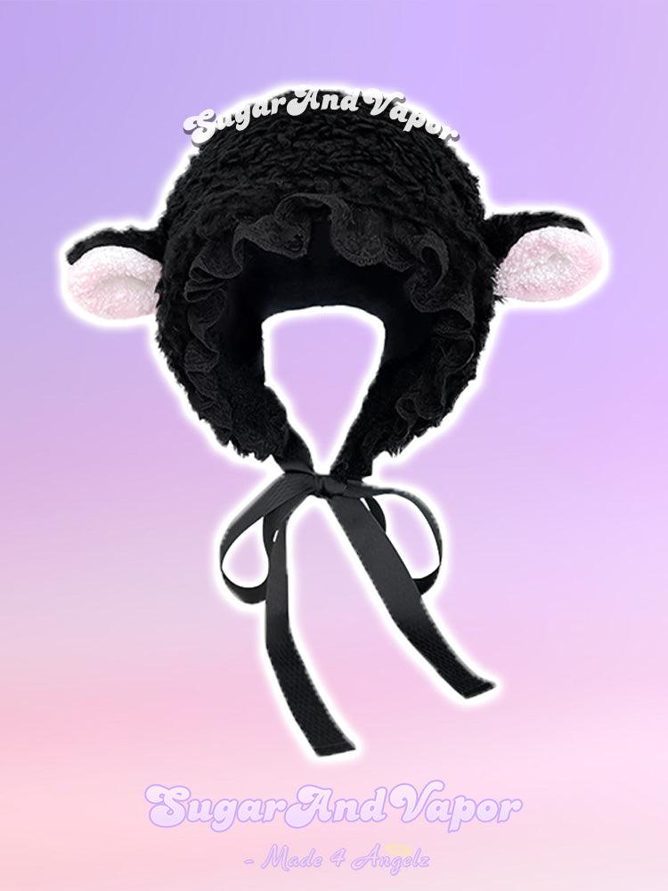 Cute Furry Lamb Lolita Hat-Hats-SugarAndVapor