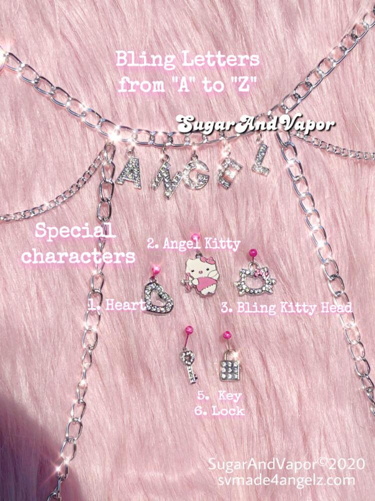 DIVA Custom Bling Words Layers Belly Chain-Belly Chains-SugarAndVapor